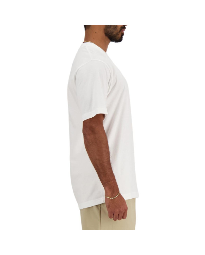 New Balance Męski T-shirt S/s New Balance Small Logo MT41509WT Biały | Sklep Monotox