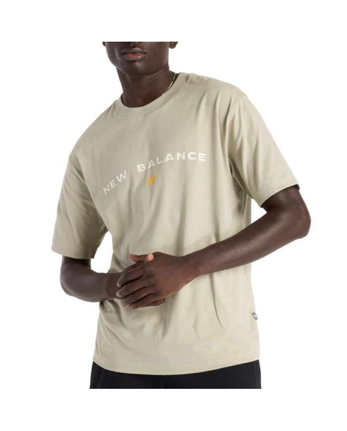 New Balance Męski T-shirt Reimagined Graphic T-shirt MT51506OVN Zielony | Sklep Monotox