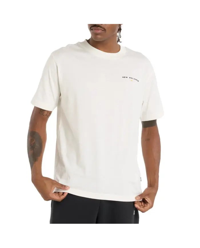 New Balance Męski T-shirt Reimagined Graphic T-shirt MT51507SST Beżowy | Sklep Monotox