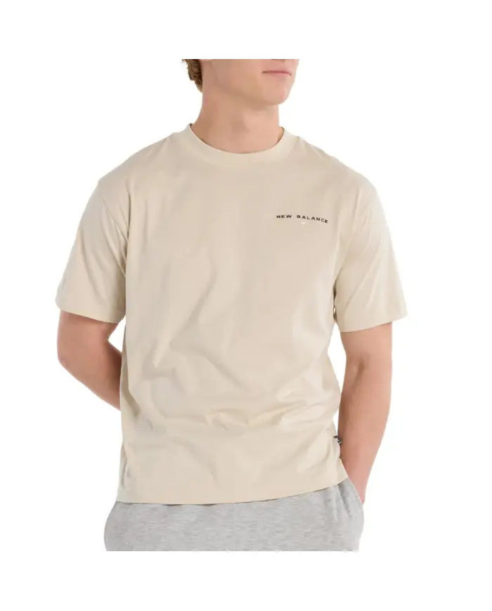 New Balance Męski T-shirt Reimagined Graphic T-shirt MT51507TWF Beżowy | Sklep Monotox