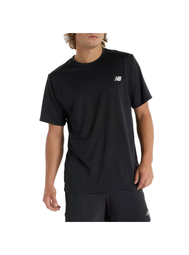New Balance Męski T-shirt Sport Short Sleeve T-shirt MT51801BK Czarny | Sklep Monotox