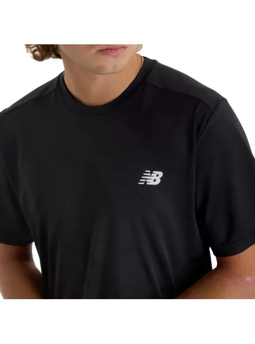 New Balance Męski T-shirt Sport Short Sleeve T-shirt MT51801BK Czarny | Sklep Monotox