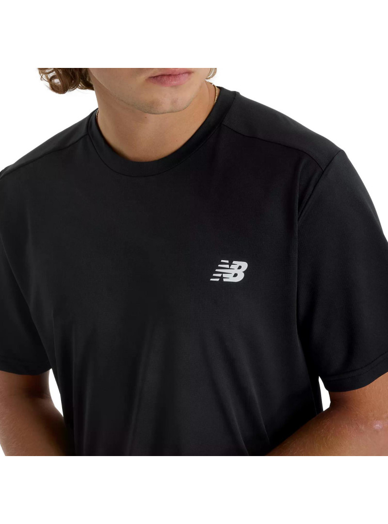 New Balance Męski T-shirt Sport Short Sleeve T-shirt MT51801BK Czarny | Sklep Monotox