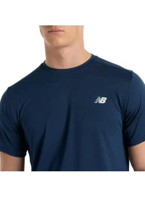 New Balance Męski T-shirt Sport Short Sleeve T-shirt MT51801NNY Granatowy | Sklep Monotox