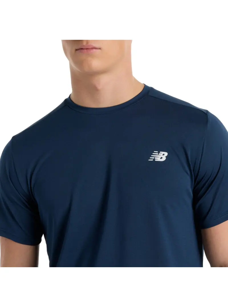 New Balance Męski T-shirt Sport Short Sleeve T-shirt MT51801NNY Granatowy | Sklep Monotox