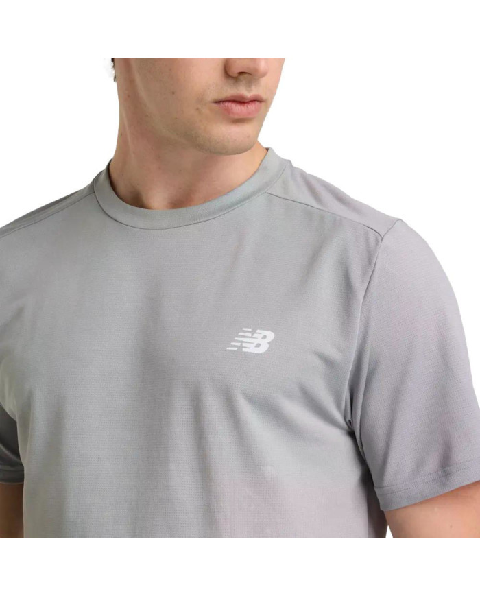 New Balance Męski T-shirt Sport Short Sleeve T-shirt MT51801YST Szary | Sklep Monotox
