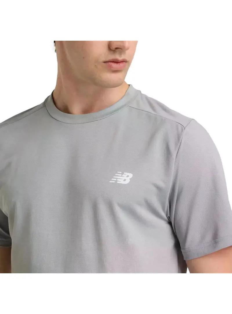New Balance Męski T-shirt Sport Short Sleeve T-shirt MT51801YST Szary | Sklep Monotox
