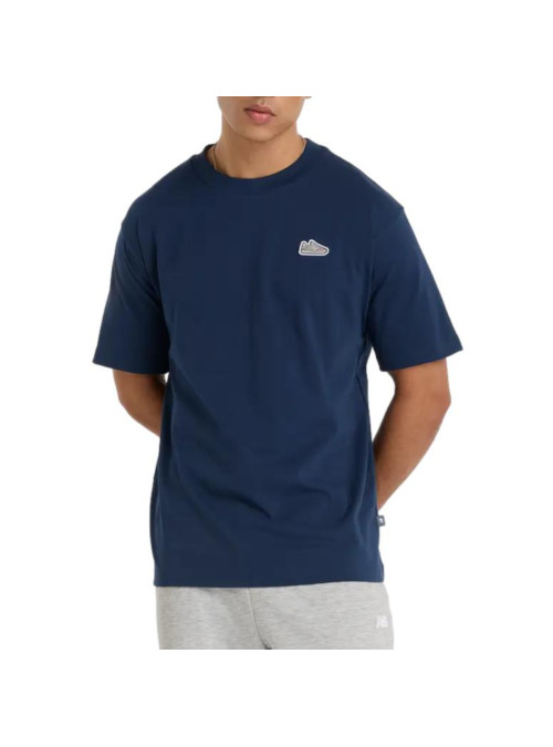 New Balance Męski T-shirt Left Chest Shoe Sketch T-s MT53962NNY Granatowy | Sklep Monotox
