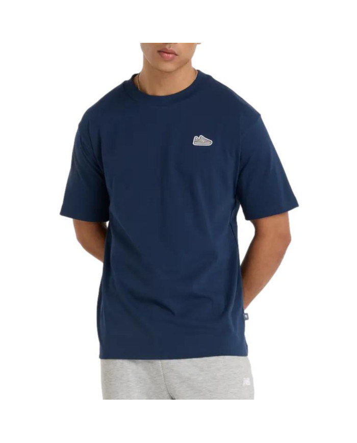 New Balance Męski T-shirt Left Chest Shoe Sketch T-s MT53962NNY Granatowy | Sklep Monotox