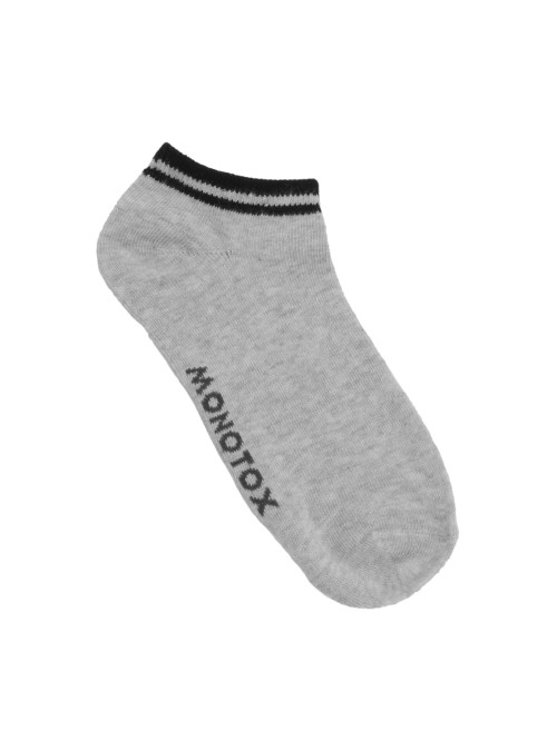 Monotox Męskie Skarpety No-Show Stripes 3-PAK MX11005 White / Gray / Black | Sklep Monotox