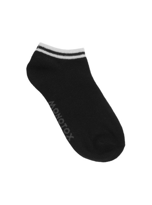 Monotox Męskie Skarpety No-Show Stripes 3-PAK MX11005 White / Gray / Black | Sklep Monotox