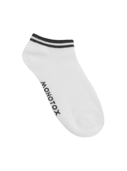 Monotox Męskie Skarpety No-Show Stripes 3-PAK MX11006 Biały | Sklep Monotox