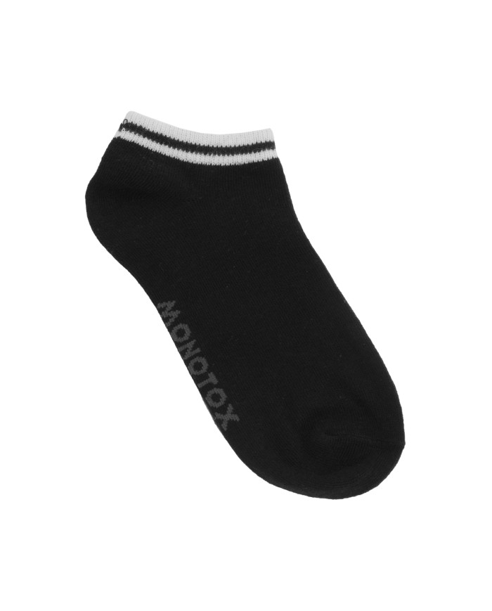 Monotox Męskie Skarpety No-Show Stripes 3-PAK MX11007 Czarny | Sklep Monotox