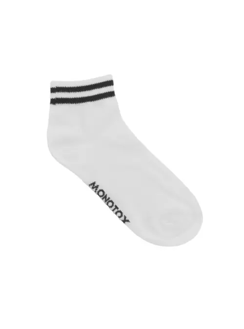Monotox Męskie Skarpety Ankle Stripes 3-PAK MX11009 Białe/Szare/Czarne | Sklep Monotox