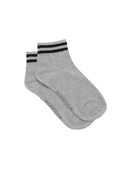 Monotox Męskie Skarpety Ankle Stripes 3-PAK MX11009 Białe/Szare/Czarne | Sklep Monotox
