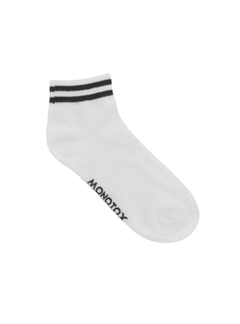 Monotox Męskie Skarpety Ankle Stripes 3-PAK MX11010 Biały | Sklep Monotox
