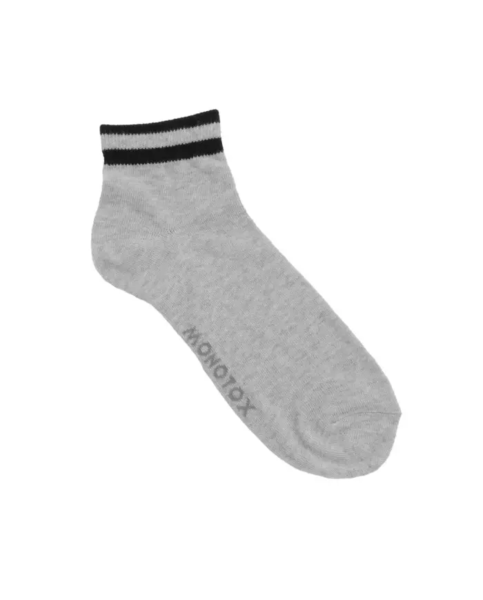 Monotox Męskie Skarpety Ankle Stripes 6-PAK MX11012 White / Gray / Black | Sklep Monotox