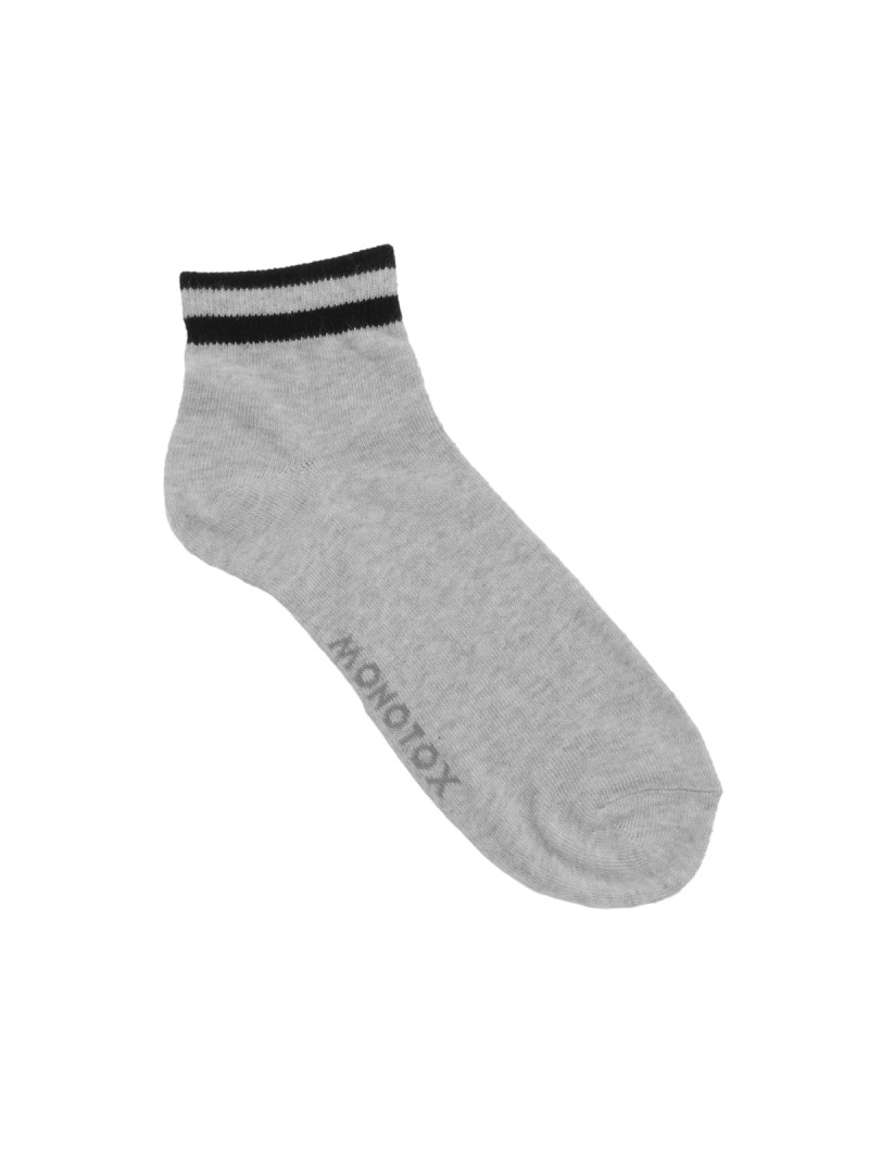 Monotox Męskie Skarpety Ankle Stripes 6-PAK MX11012 White / Gray / Black | Sklep Monotox
