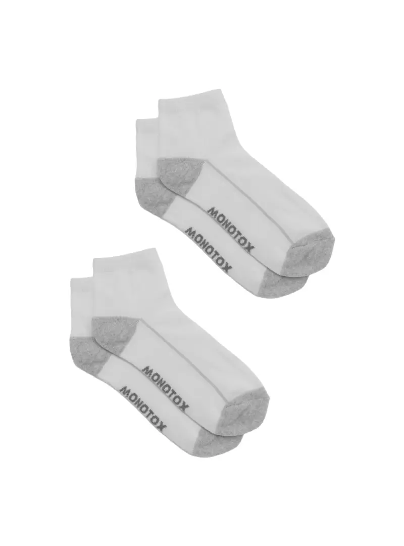 Monotox Męskie Skarpety Ankle Active N 2-PAK MX11013 Biały | Sklep Monotox