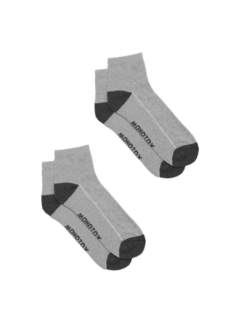 Monotox Męskie Skarpety Ankle Active N 2-PAK MX11014 Szare | Sklep Monotox