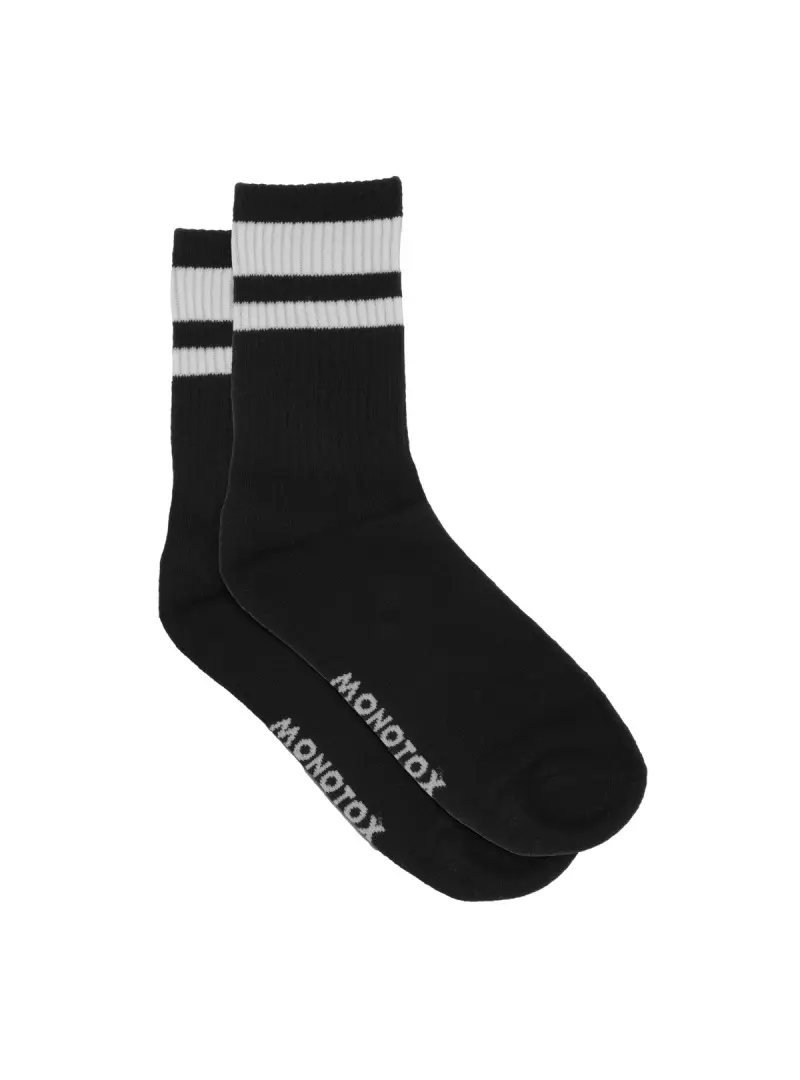 Monotox Męskie Skarpety High Stripes Mono 3-PAK MX11016 Białe/Szare/Czarne | Sklep Monotox
