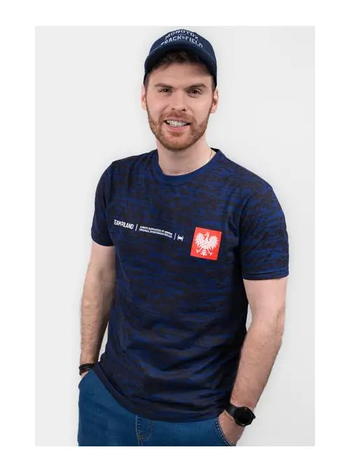 Monotox Męski T-shirt Tp Mini Eagle 1 Light Nav MX22052 Granatowy | Sklep Monotox