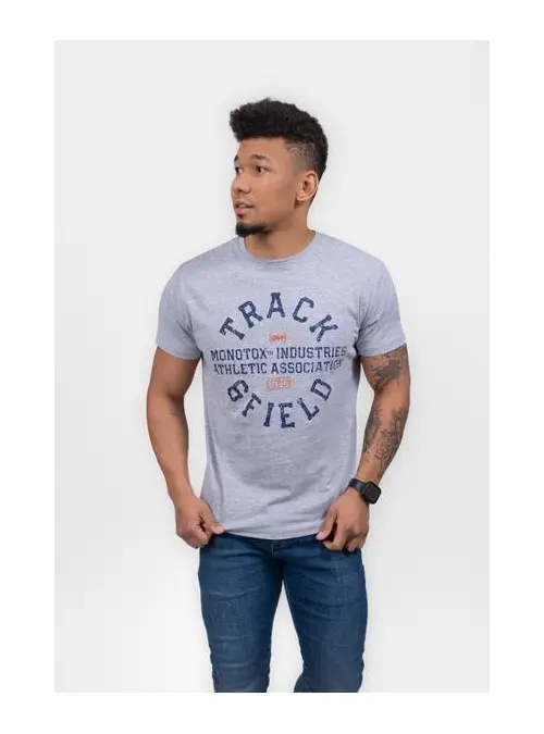 Monotox Męski T-shirt Track&field MX22078 Szary | Sklep Monotox