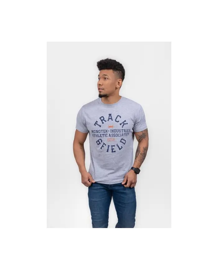 Monotox Męski T-shirt Track&field MX22078 Szary | Sklep Monotox
