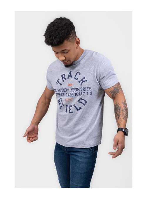 Monotox Męski T-shirt Track&field MX22078 Szary | Sklep Monotox