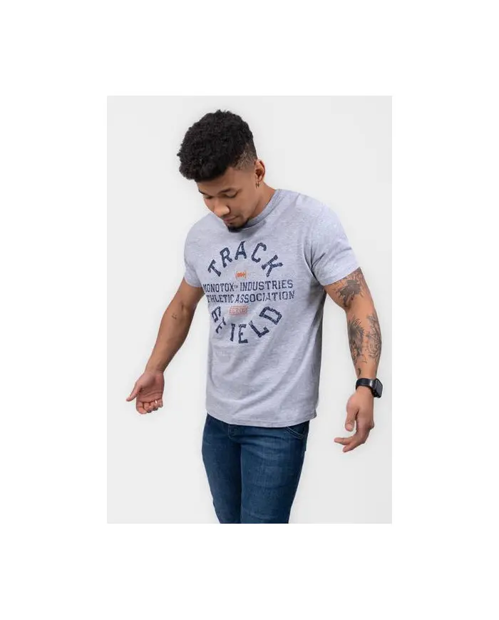 Monotox Męski T-shirt Track&field MX22078 Szary | Sklep Monotox