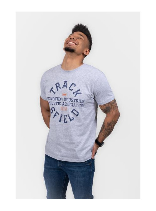 Monotox Męski T-shirt Track&field MX22078 Szary | Sklep Monotox