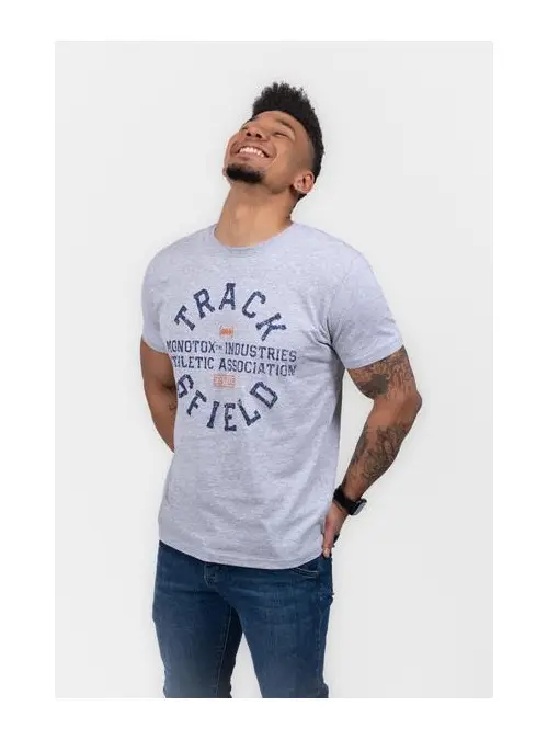 Monotox Męski T-shirt Track&field MX22078 Szary | Sklep Monotox
