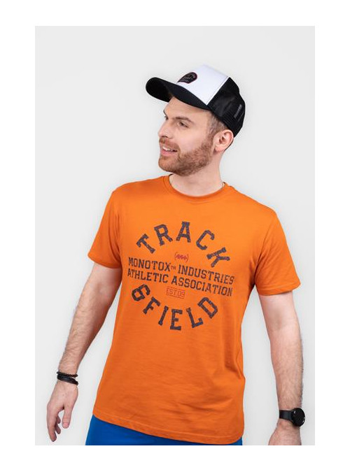 Monotox Męski T-shirt Track&field MX22080 Pomarańczowy | Sklep Monotox