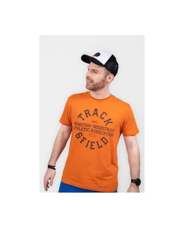 Monotox Męski T-shirt Track&field MX22080 Pomarańczowy | Sklep Monotox