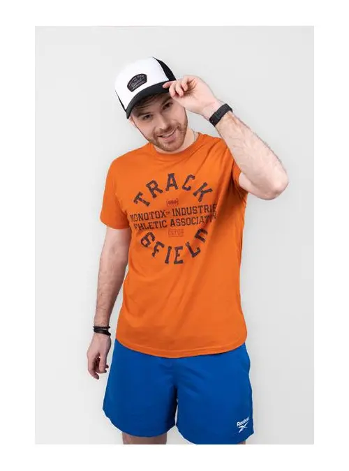 Monotox Męski T-shirt Track&field MX22080 Pomarańczowy | Sklep Monotox
