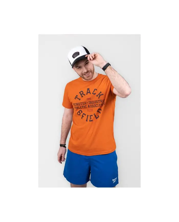 Monotox Męski T-shirt Track&field MX22080 Pomarańczowy | Sklep Monotox