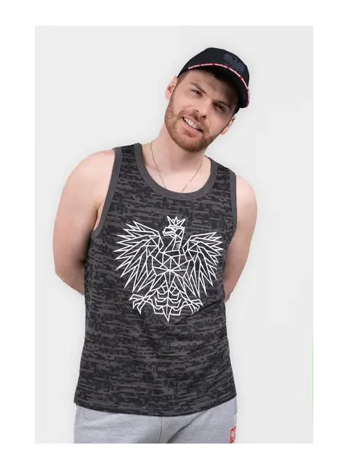 Monotox Męski T-shirt Tp Eagle MX22087 Szary | Sklep Monotox