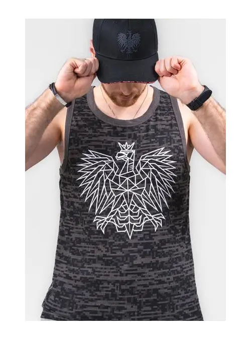 Monotox Męski T-shirt Tp Eagle MX22087 Szary | Sklep Monotox