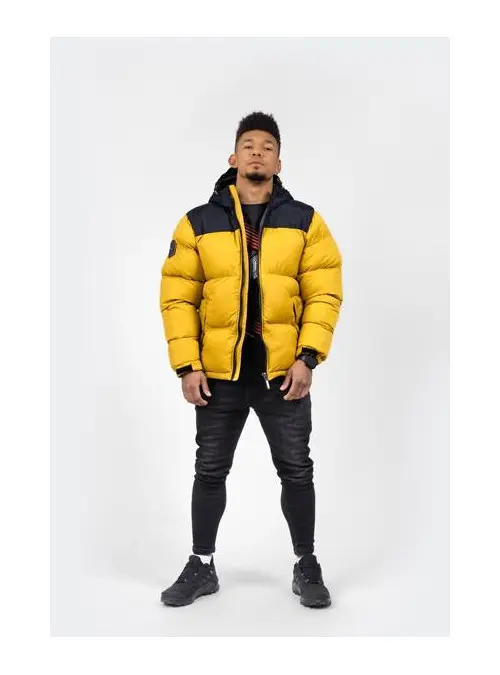 Monotox Męska Kurtka Puffer H Mustard MX22124 Żółty | Sklep Monotox