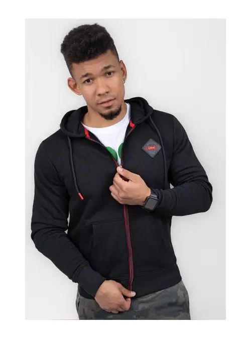 Monotox Męska Bluza Logo R Zip MX22129 Czarny | Sklep Monotox