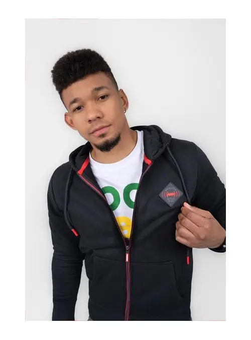 Monotox Męska Bluza Logo R Zip MX22129 Czarny | Sklep Monotox