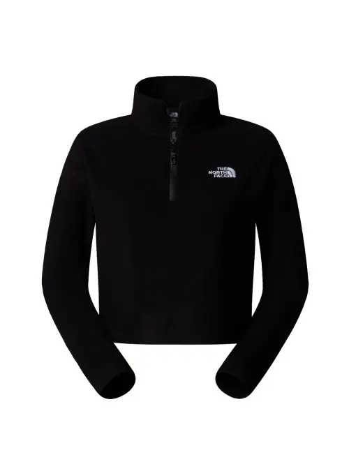 The North Face Damska Bluza W 100 Glacier Crop 1/4 NF0A855N4H0 Czarny | Sklep Monotox