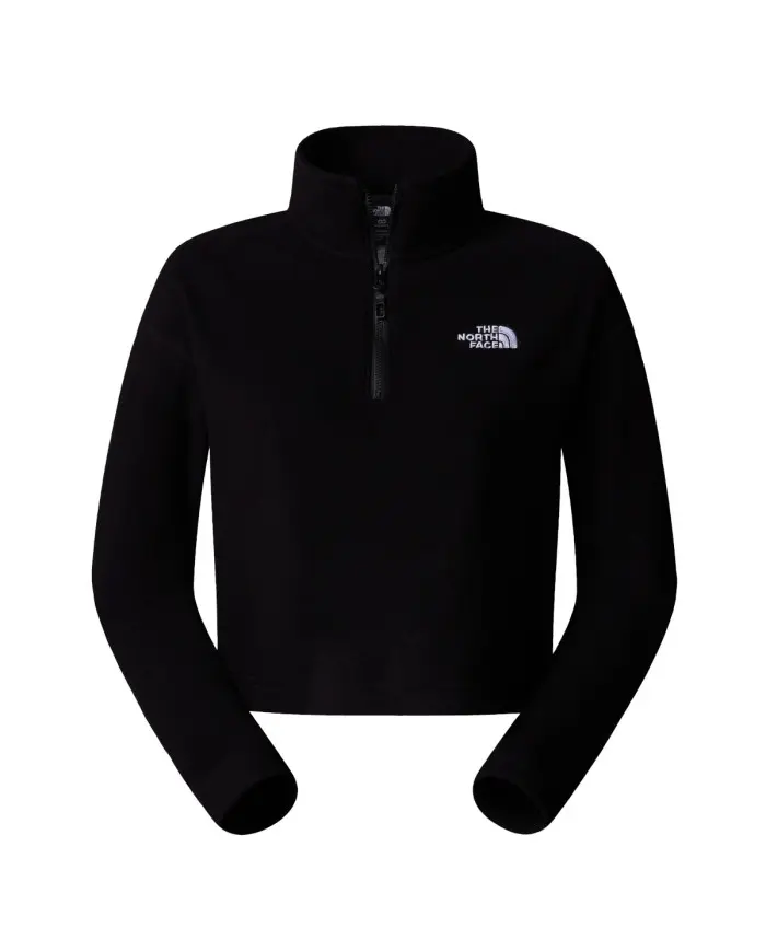 The North Face Damska Bluza W 100 Glacier Crop 1/4 NF0A855N4H0 Czarny | Sklep Monotox