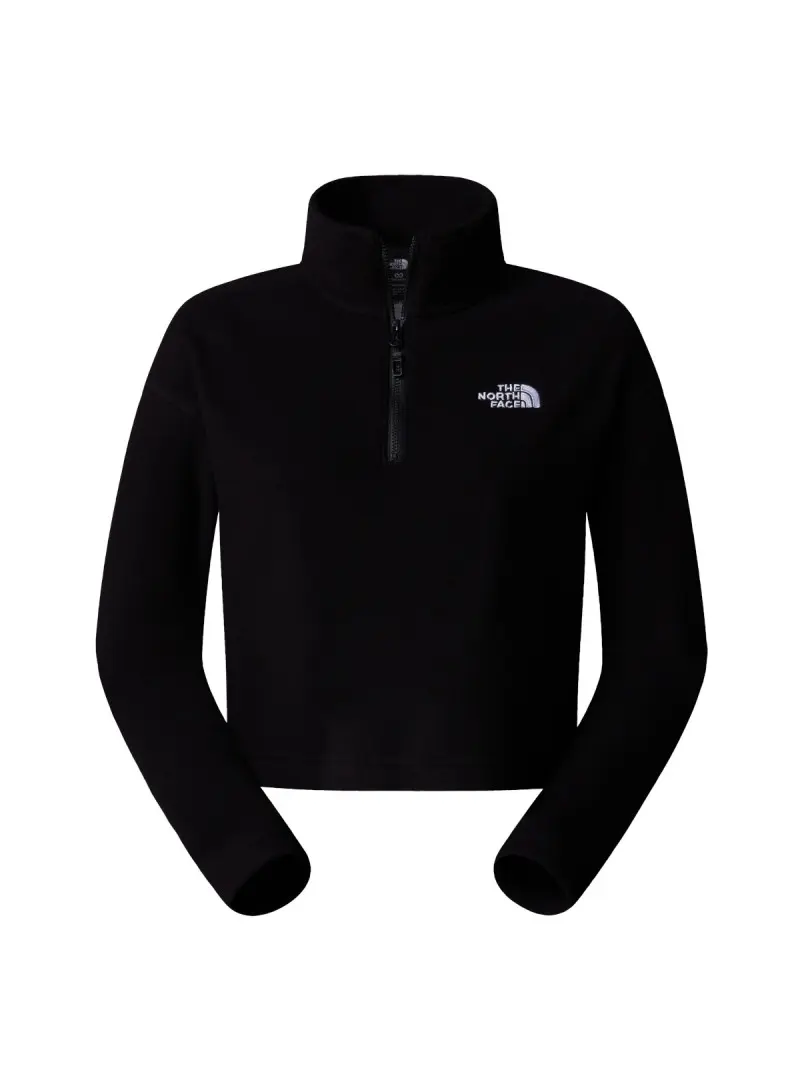 The North Face Damska Bluza W 100 Glacier Crop 1/4 NF0A855N4H0 Czarny | Sklep Monotox