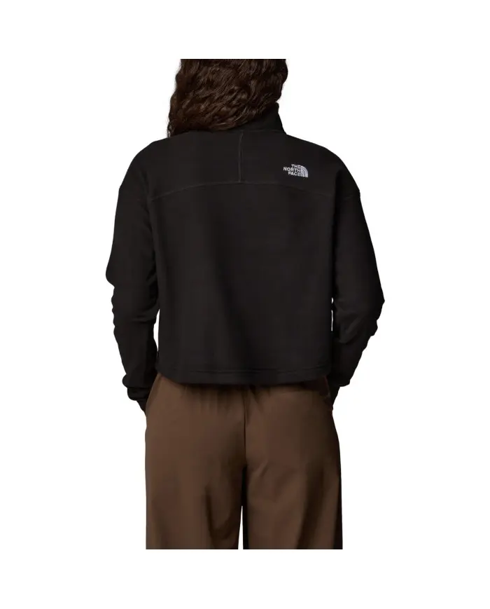 The North Face Damska Bluza W 100 Glacier Crop 1/4 NF0A855N4H0 Czarny | Sklep Monotox