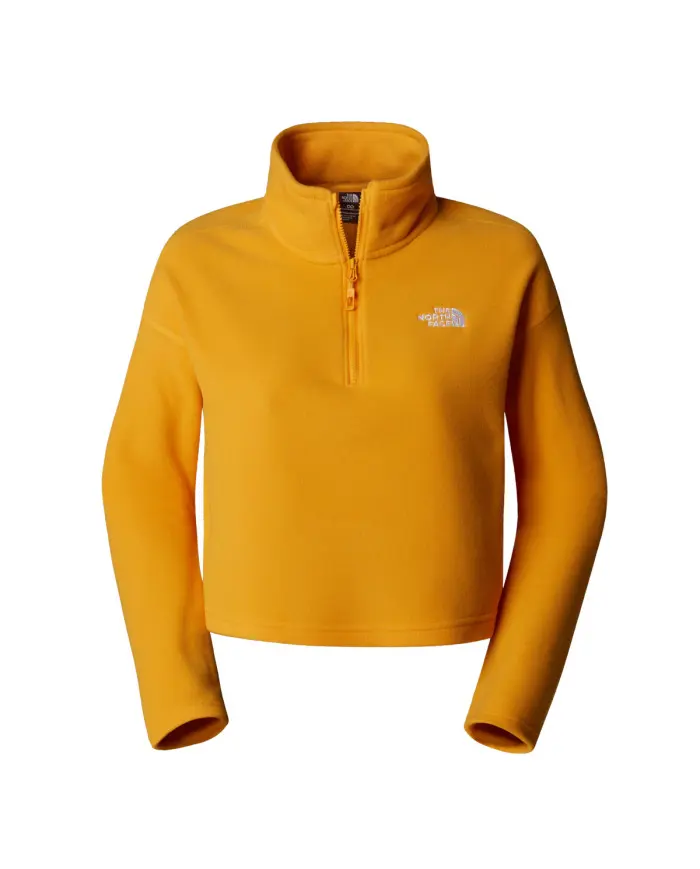 The North Face Damska Bluza W 100 Glacier Crop 1/4 Z Summi NF0A855N56P Żółty | Sklep Monotox