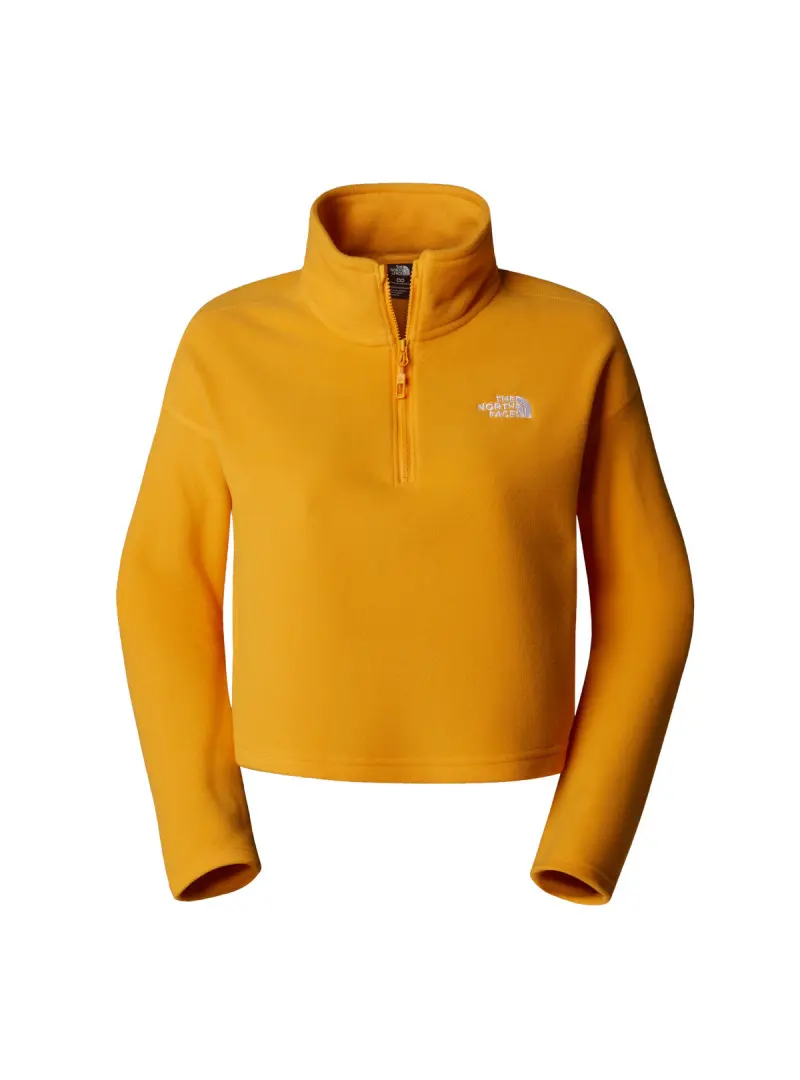 The North Face Damska Bluza W 100 Glacier Crop 1/4 Z Summi NF0A855N56P Żółty | Sklep Monotox