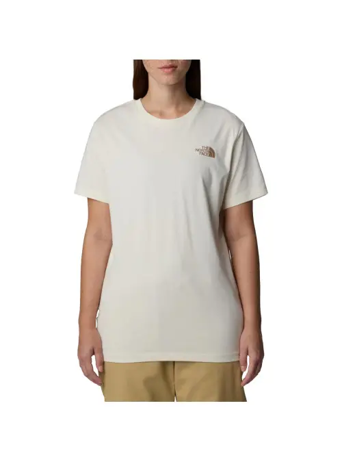 The North Face Damski T-shirt W Ss Box Nse Relaxed Tee NF0A87NK95R Beżowy | Sklep Monotox