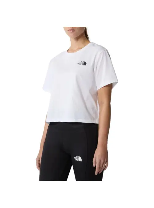The North Face Damski T-shirt W Simple Dome Cropped NF0A87U4FN4 Biały | Sklep Monotox