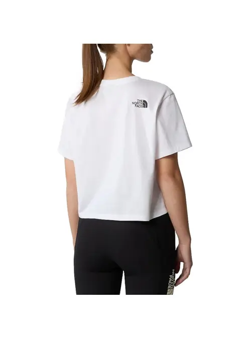 The North Face Damski T-shirt W Simple Dome Cropped NF0A87U4FN4 Biały | Sklep Monotox